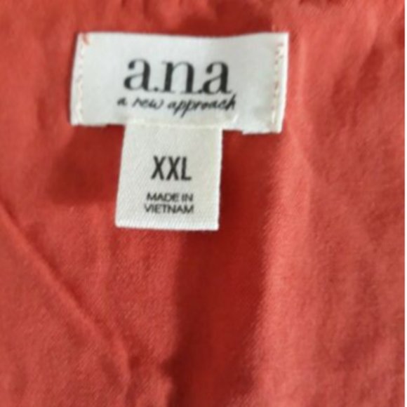 a.n.a a new approach blouse Women's Size XX Large Sleeveless Top Burnt Ochre - Picture 5 of 6
